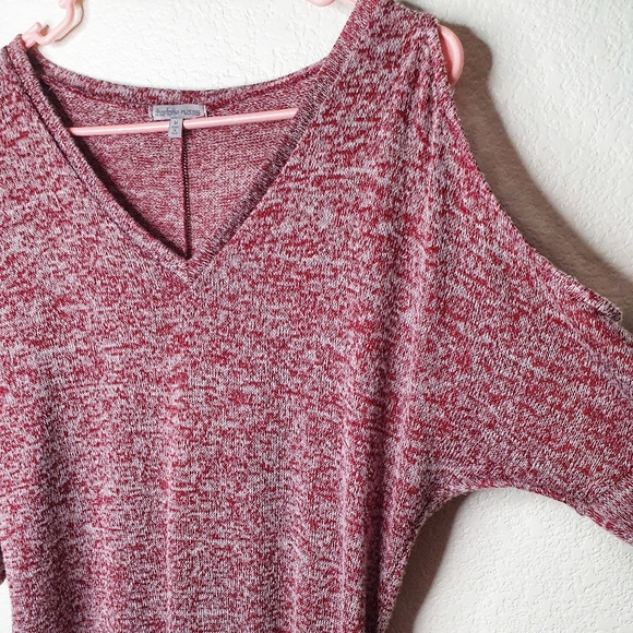 3/$30 Charlotte Russe Heathered Cold Shoulder - Picture 2 of 4